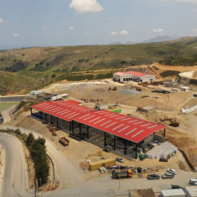 Construction of the waste treatment plant and landfill in Amari